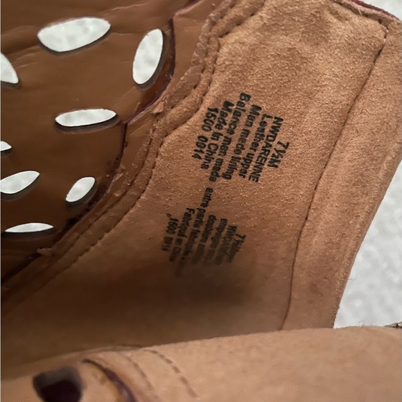 Size 7 - Nine West laser cut leather booties. Wine colour. - Picture 5 of 7